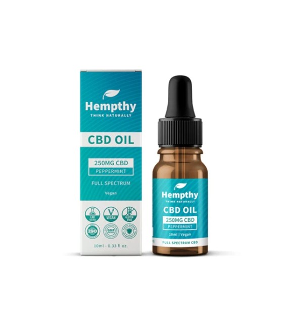 Hempthy 1000mg CBD Oil Full Spectrum Peppermint - 10ml