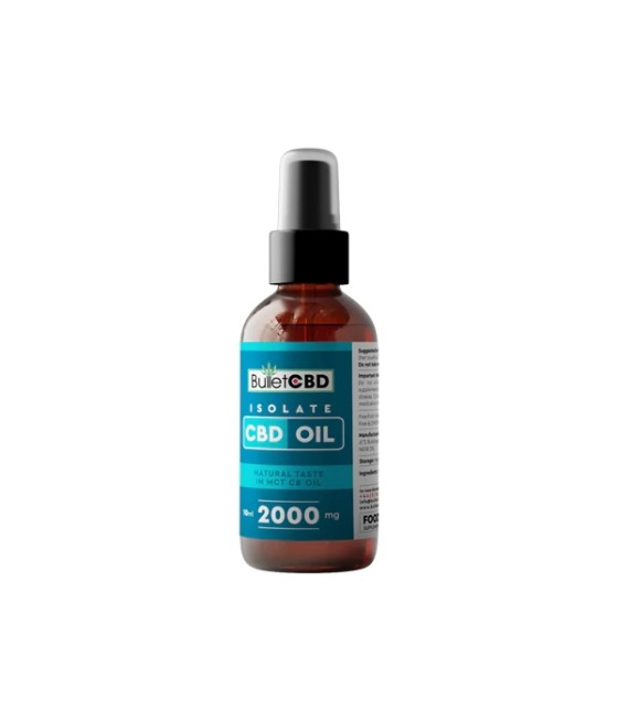 Bullet CBD 2000mg Pure CBD Isolate MCT Oil Spray - 10ml