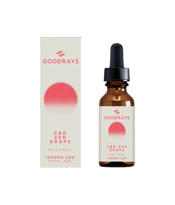 Goodrays 1000mg CBD Natural Zen Drops - 30ml