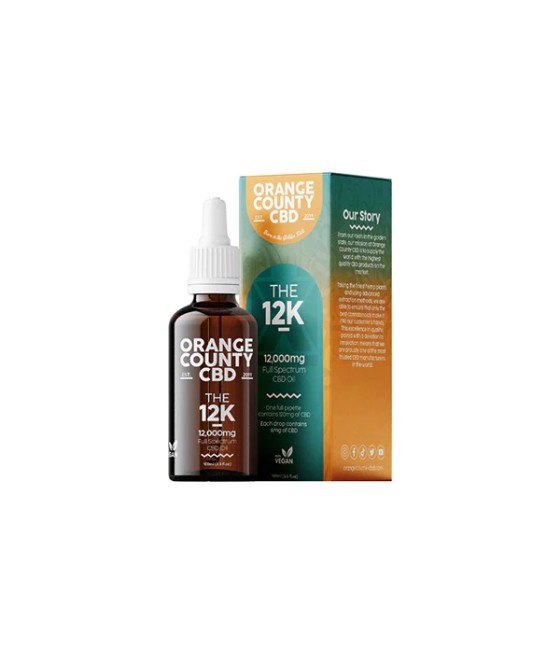 Orange County CBD 12000mg Full Spectrum CBD Oil - 100ml