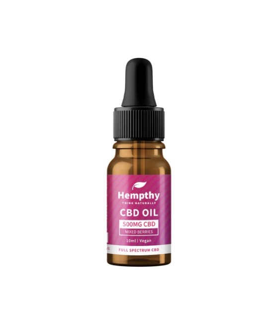 Hempthy 500mg CBD Oil Full Spectrum Mixed Berries - 10ml