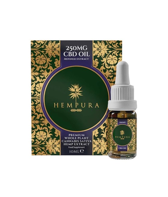 Hempura 250mg CBD Broad Spectrum Oil Refined with terpenes - 10ml