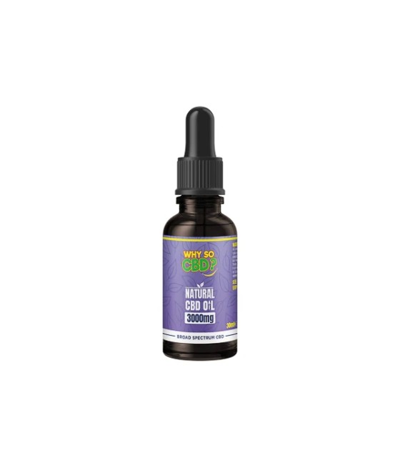 Why So CBD? 3000mg Broad-Spectrum CBD Natural Oil - 30ml