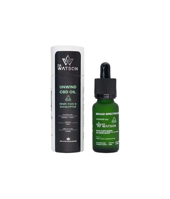 Dr Watson 1500mg Broad-Spectrum Unwind CBD Oil 20ml