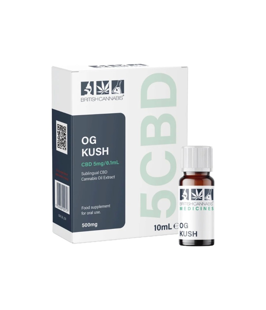 5CBD by British Cannabis 500mg CBD Full Plant Extract OG Kush 10ml
