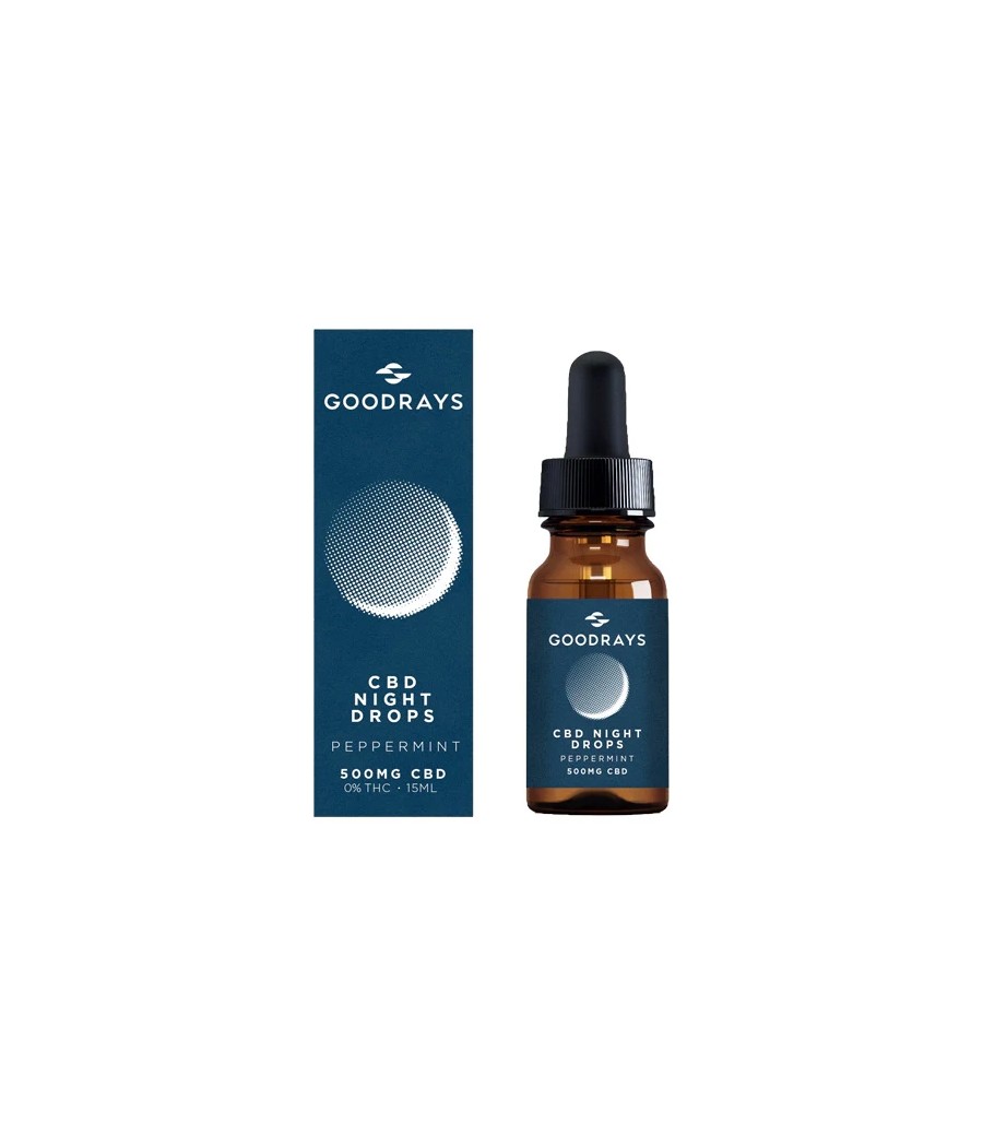 Goodrays 500mg CBD Peppermint Night Drops - 15ml