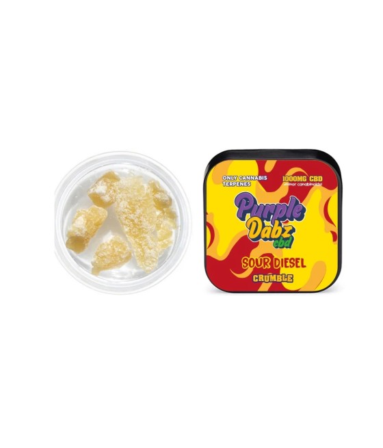 Purple Dabz by Purple Dank 1000mg CBD Crumble - Sour Diesel (BUY 1 GET 1 FREE)
