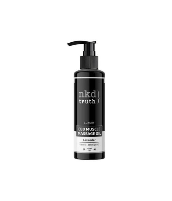 NKD Truth 350mg CBD Lavender Muscle Massage Oil - 175ml