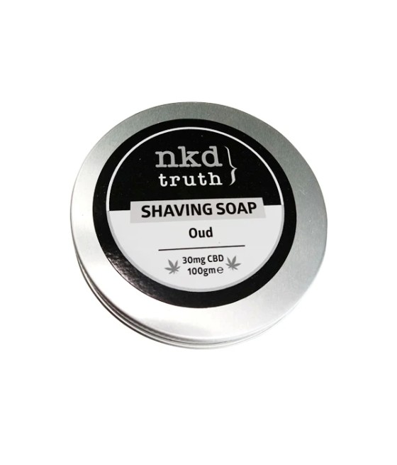 NKD 30mg CBD Speciality Shaving Soap 100g - Oud (Buy 1 Get 1 Free)