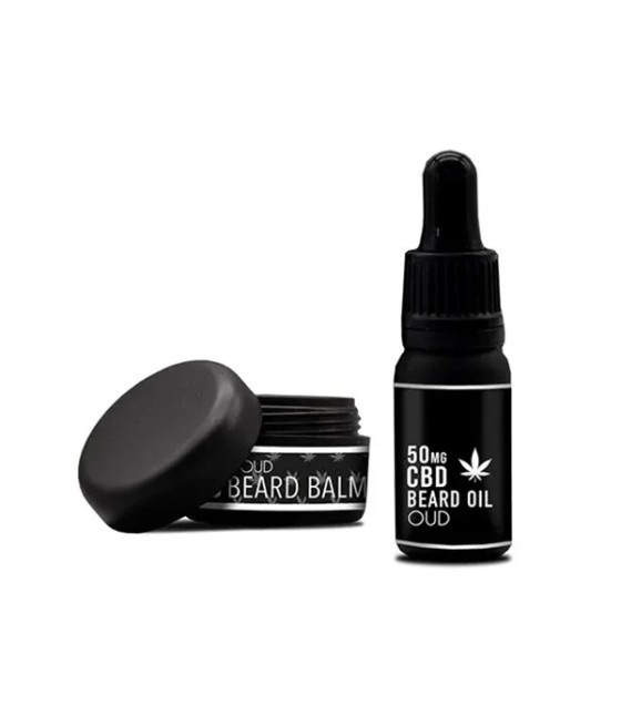 NKD 150mg CBD Twin Pack OUD Beard Oil and balm