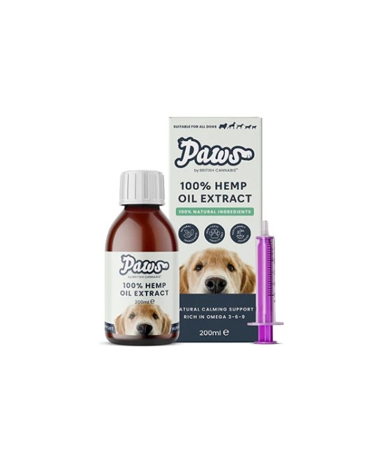 Paws 100% Hemp Oil Extract For Dogs - 200ml