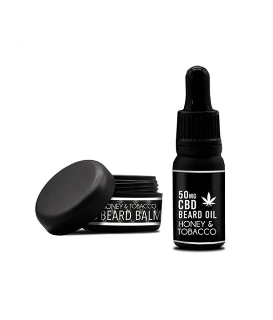 NKD 150mg CBD Twin Pack Honey Tobacco Beard Oil and balm