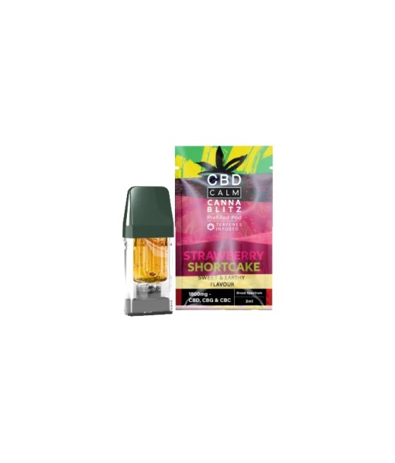CBD Calm CANNABLITZ 1800mg CBD + CBG + CBC Prefilled Pod