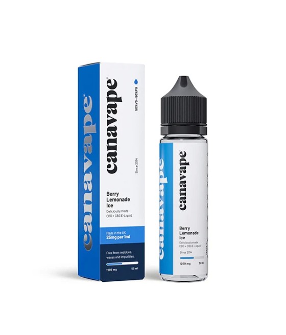 Canavape 1250mg CBD + CBG  E-liquid 50ml (Various VG/PG Ratios)