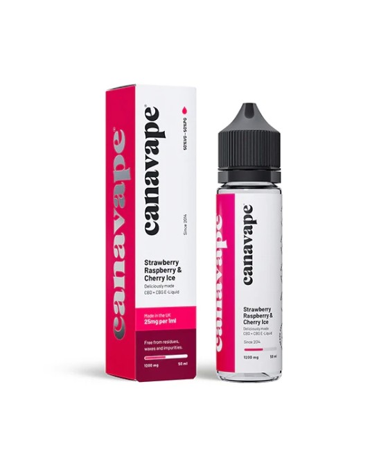 Canavape 1250mg CBD + CBG  E-liquid 50ml (Various VG/PG Ratios)