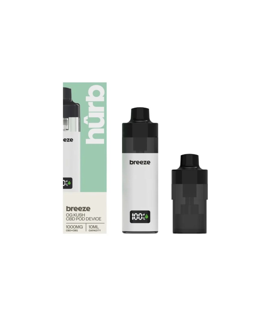 Hurb Breeze CBD 500mg + 500mg CBG Prefilled Pod 10ml + Pod Vape Device