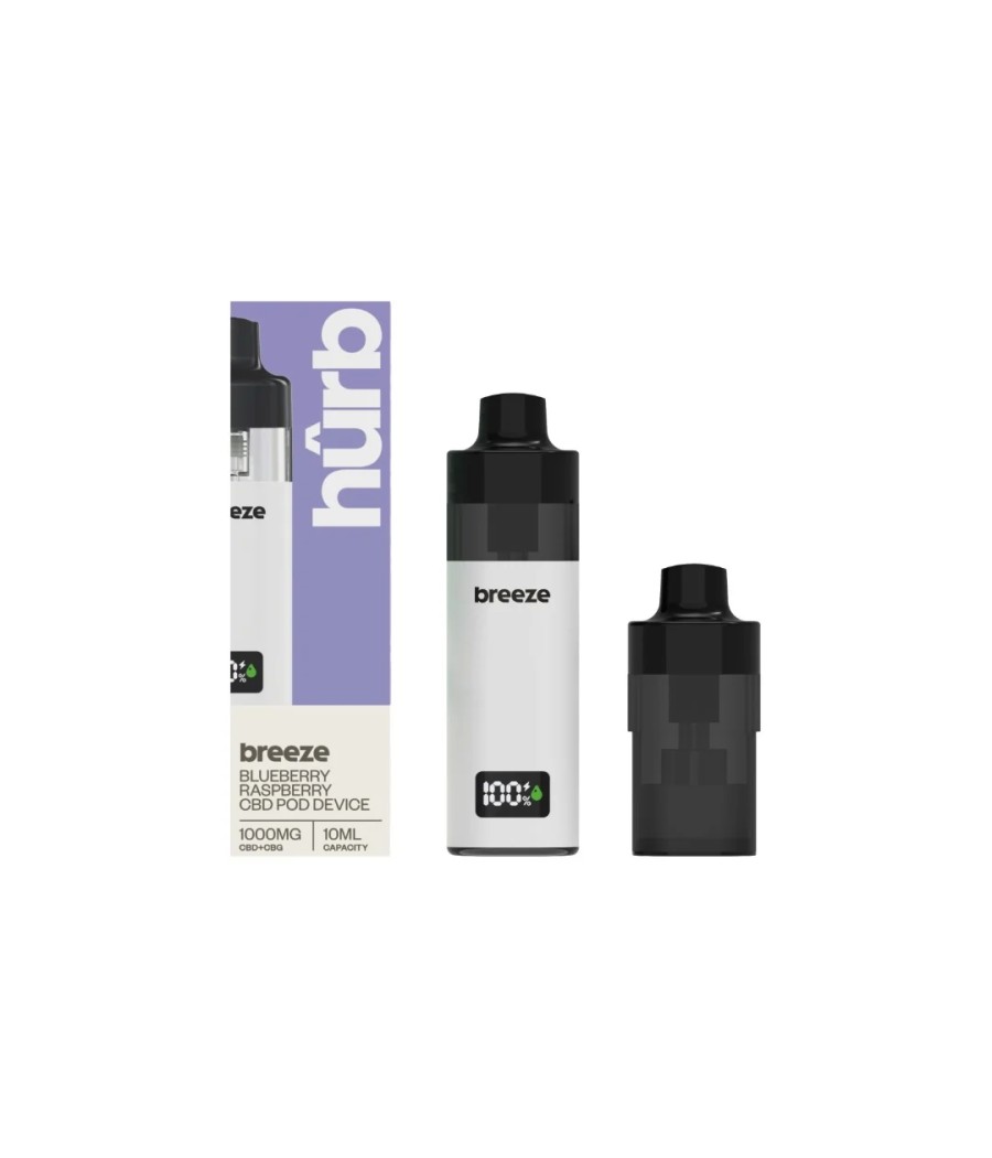 Hurb Breeze CBD 500mg + 500mg CBG Prefilled Pod 10ml + Pod Vape Device