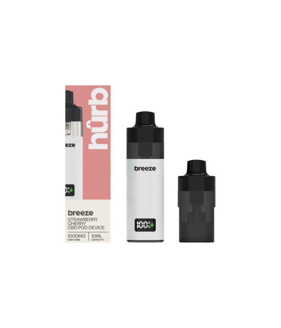 Hurb Breeze CBD 500mg + 500mg CBG Prefilled Pod 10ml + Pod Vape Device