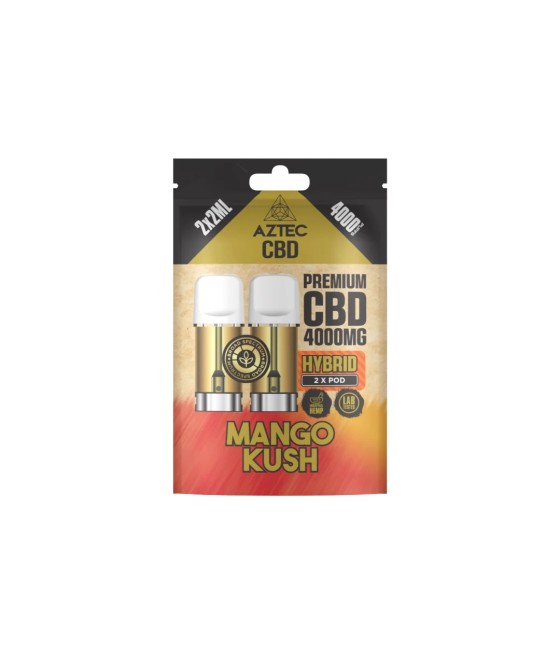 Aztec CBD 4000mg Broad Spectrum CBD Pods 2ml 4000 Puffs - 2 Pcs
