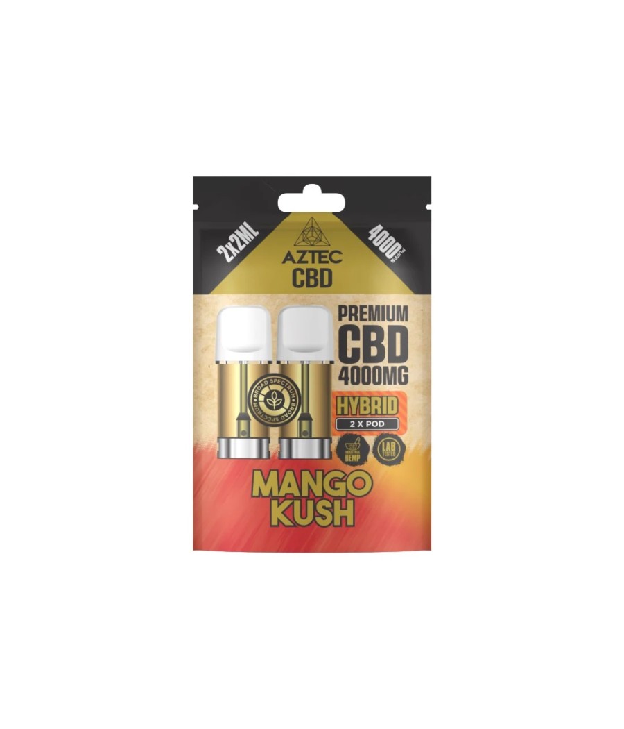 Aztec CBD 4000mg Broad Spectrum CBD Pods 2ml 4000 Puffs - 2 Pcs