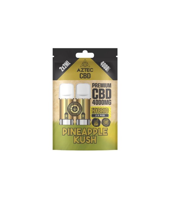 Aztec CBD 4000mg Broad Spectrum CBD Pods 2ml 4000 Puffs - 2 Pcs