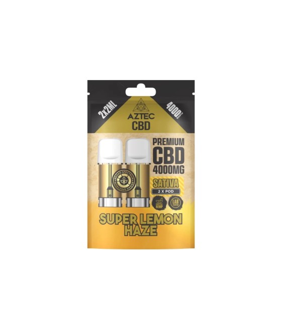 Aztec CBD 4000mg Broad Spectrum CBD Pods 2ml 4000 Puffs - 2 Pcs