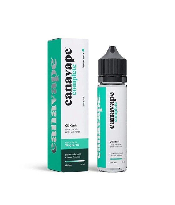 Canavape 1800mg Full-Spectrum CBD + CBG E-liquid 50ml (30VG/70PG)