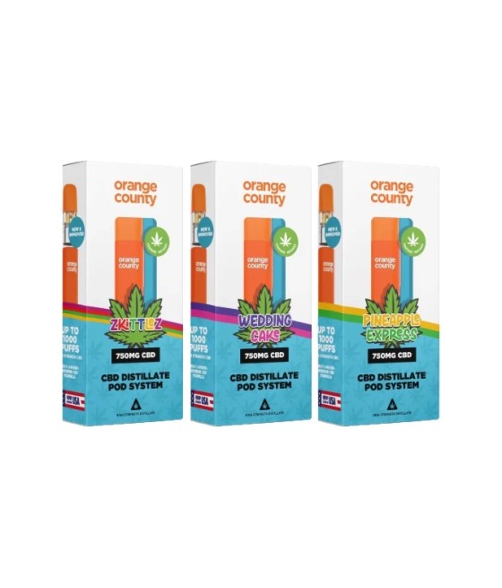 750mg Orange County CBD Prefilled Pod Vape System