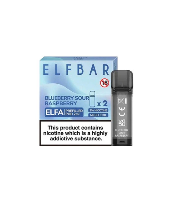 ELF Bar ELFA 20mg Replacement Prefilled Pods 2ml 1200 Puffs - 2 Pcs