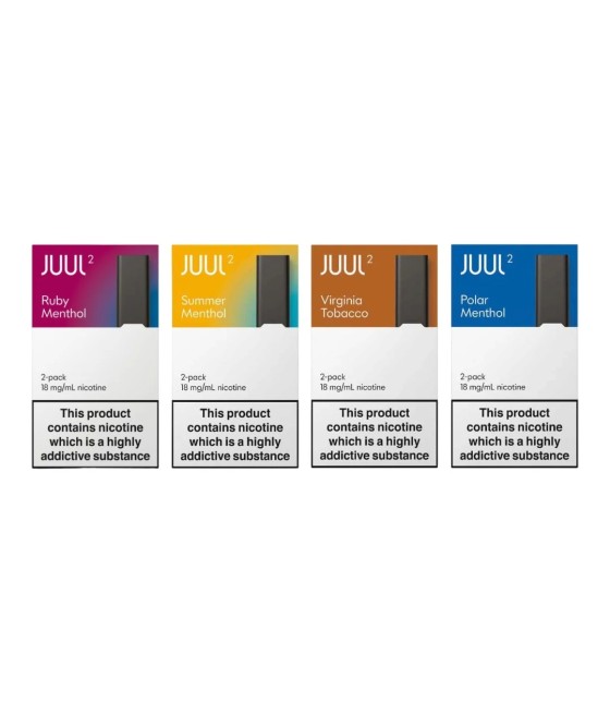 18mg JUUL 2 Prefilled Vape Pods 400 Puffs - 2 Pcs
