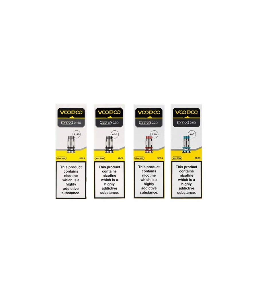 VooPoo PnP X Replacement Coils (0.15Ohm/0.2Ohm/0.3Ohm/0.6Ohm)