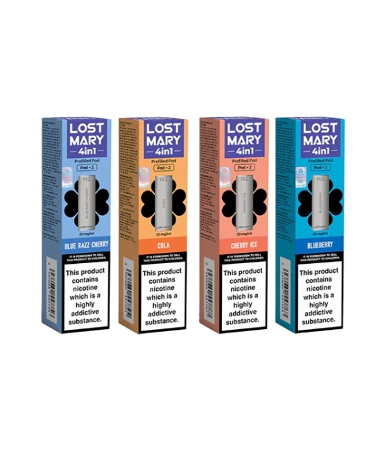 20mg Lost Mary 4in1 Prefilled Pods 1200 Puffs - 2 Pcs