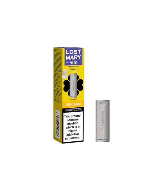 20mg Lost Mary 4in1 Prefilled Pods 1200 Puffs - 2 Pcs