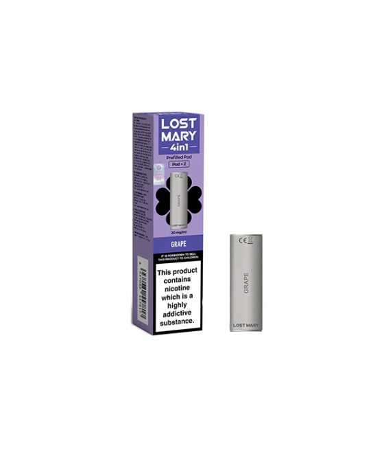 20mg Lost Mary 4in1 Prefilled Pods 1200 Puffs - 2 Pcs