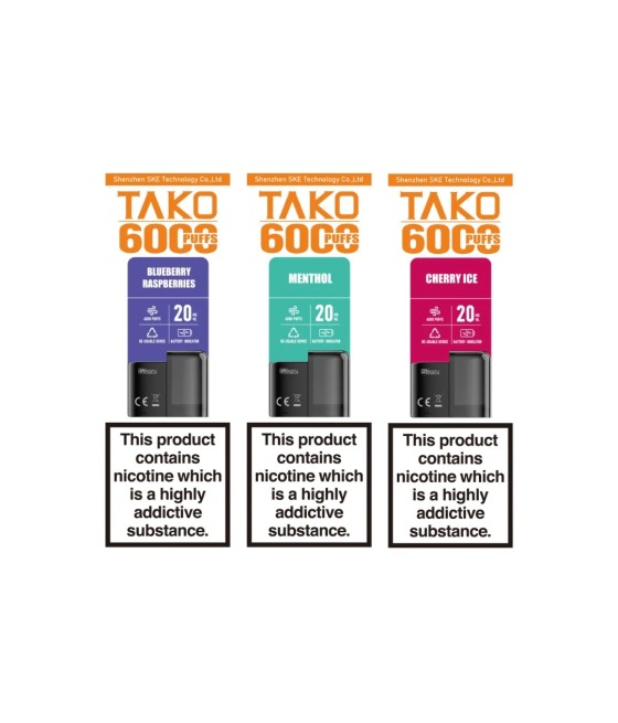 20mg Sikary Tako SP6000 Prefilled Pods 6000 Puffs