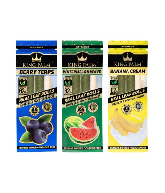 2 King Palm Flavoured Slim 1.5G Rolls