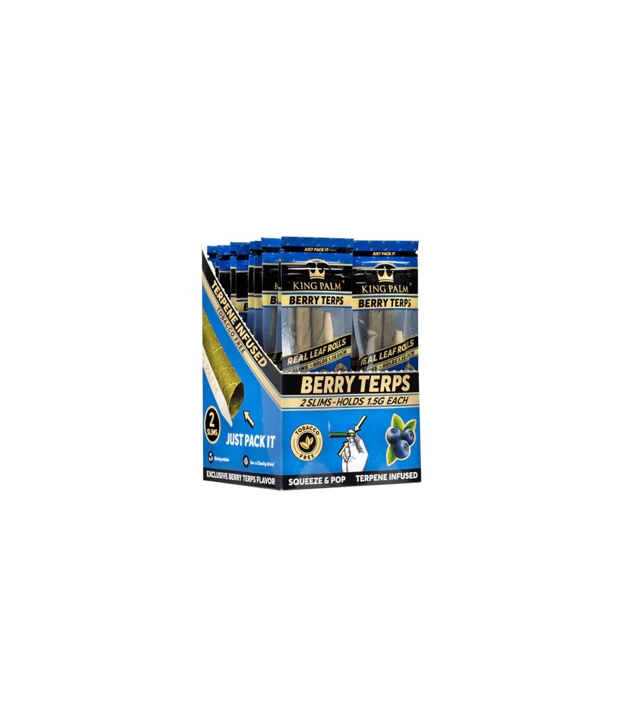 20 King Palm Flavoured Slim 1.5G Rolls - Display Pack