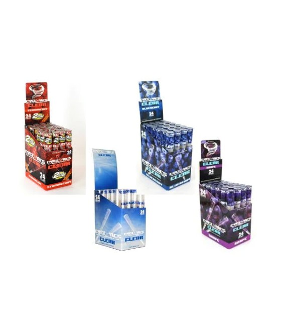 Cyclones Pre Rolled Clear Cones - 24 pack
