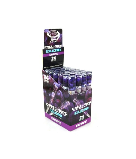 Cyclones Pre Rolled Clear Cones - 24 pack