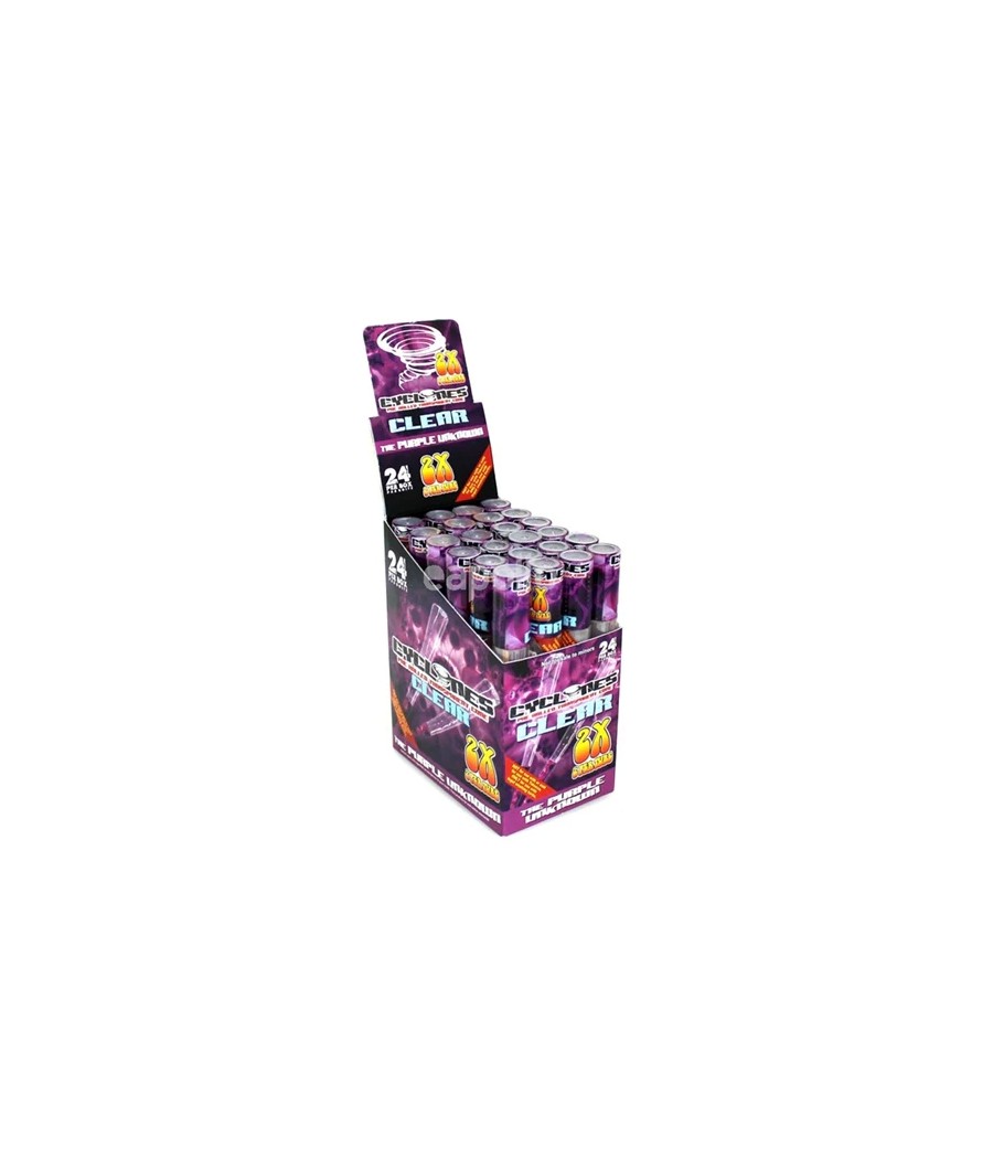 Cyclones Pre Rolled Clear Cones - 24 pack