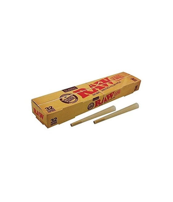 32 RAW Classic King Size Cones Mega Pack