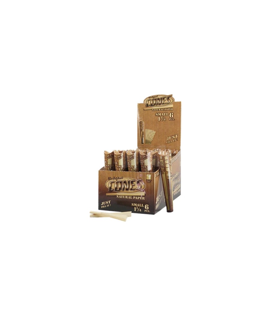 6 x 32 Mountain High 1¼ Pre-Rolled Cones Natural - Display Pack