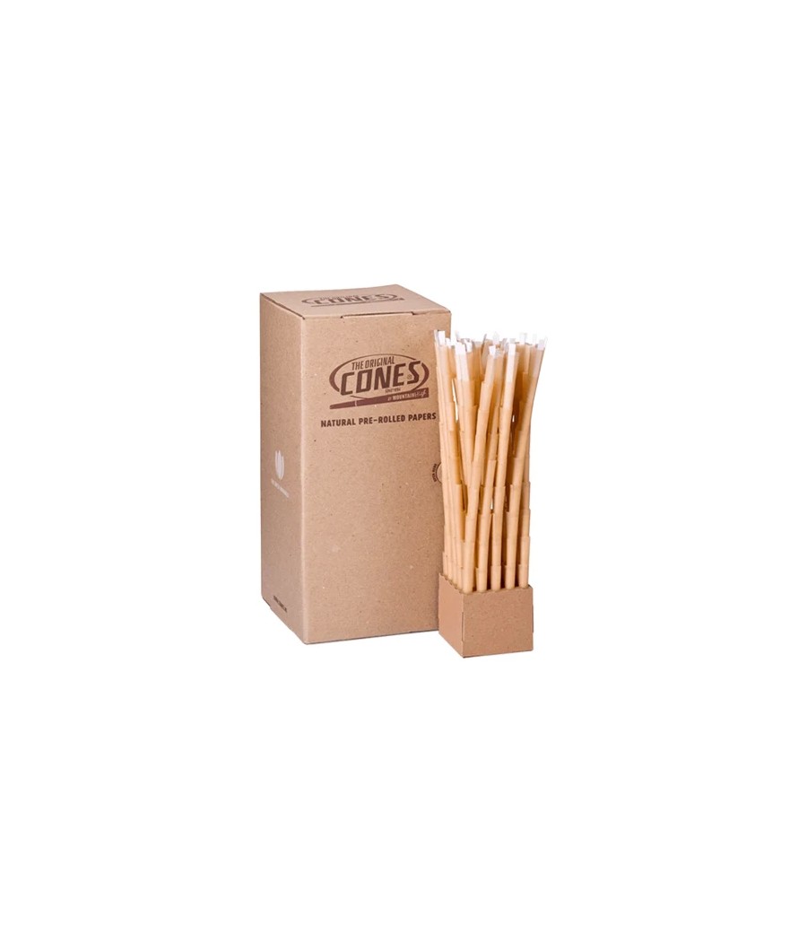 900 x Mountain High Small 1 1/4 Pre-Rolled BULK Cones Natural