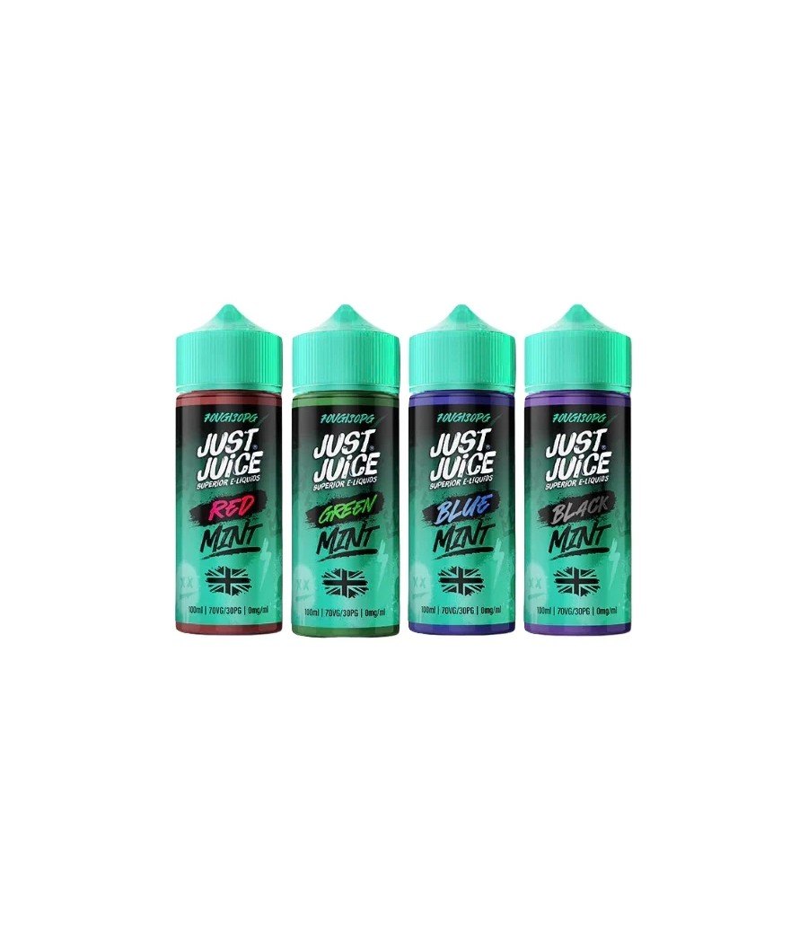 0mg Just Juice MINT 100ml Shortfill (70VG/30PG)
