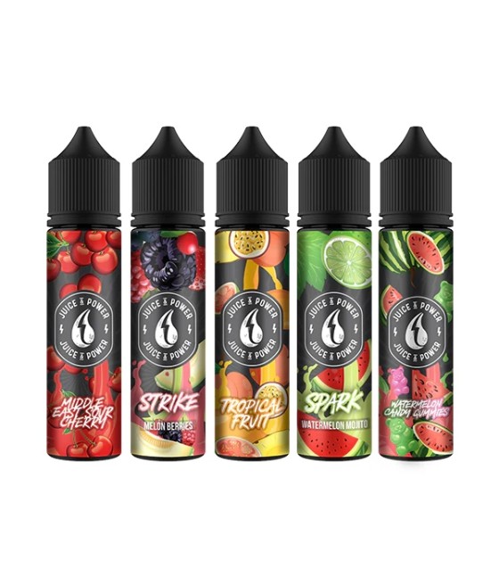 0mg Juice N Power Shortfills 50ml (70VG/30PG)
