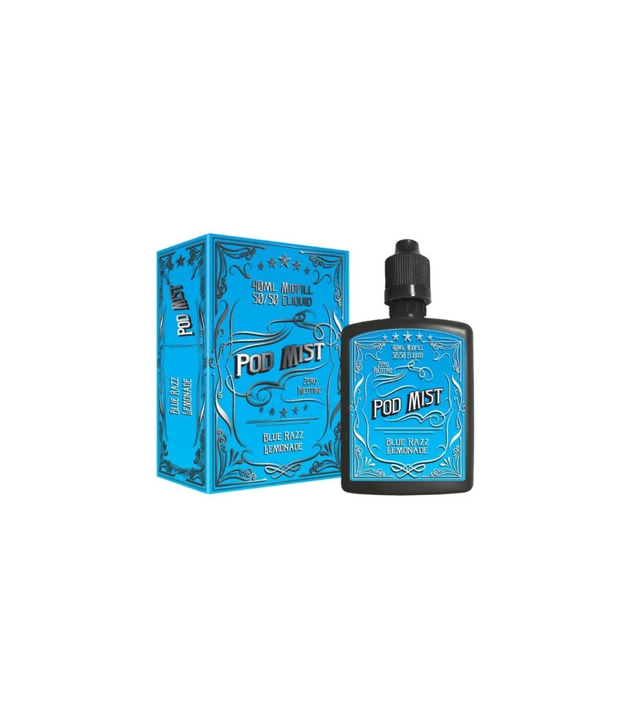 0mg Pod Mist Midfill 40ml Shortfill (50VG/50PG)