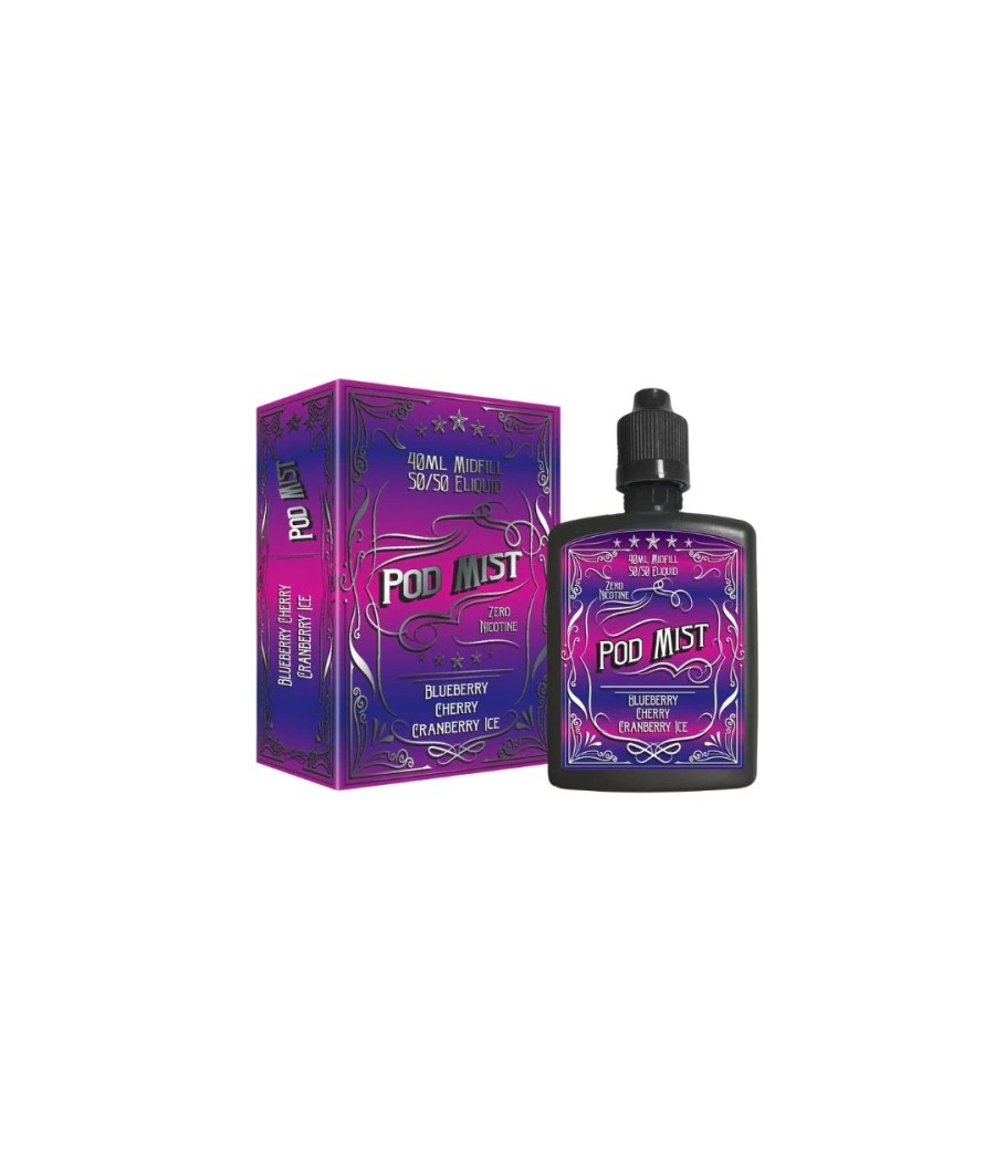 0mg Pod Mist Midfill 40ml Shortfill (50VG/50PG)
