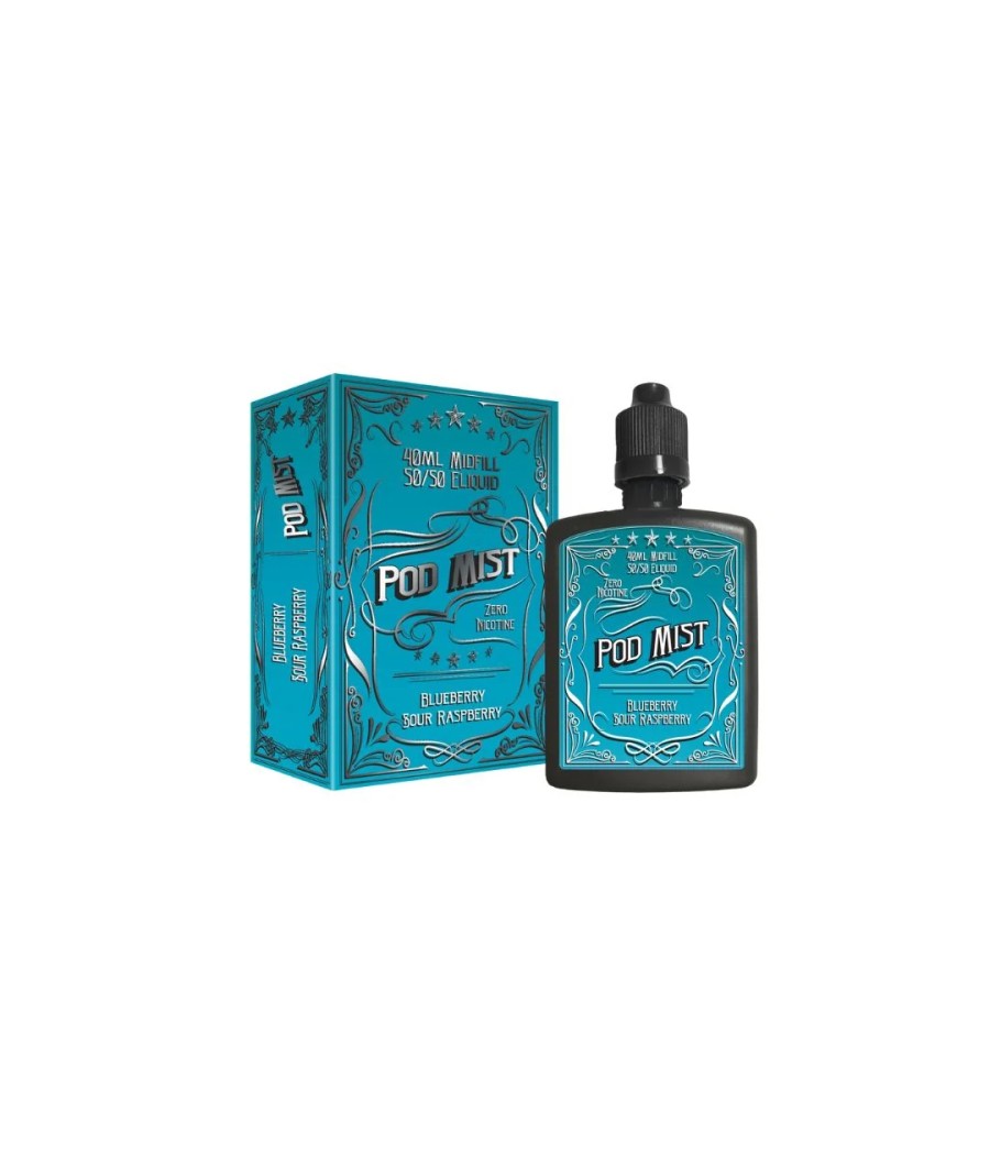 0mg Pod Mist Midfill 40ml Shortfill (50VG/50PG)