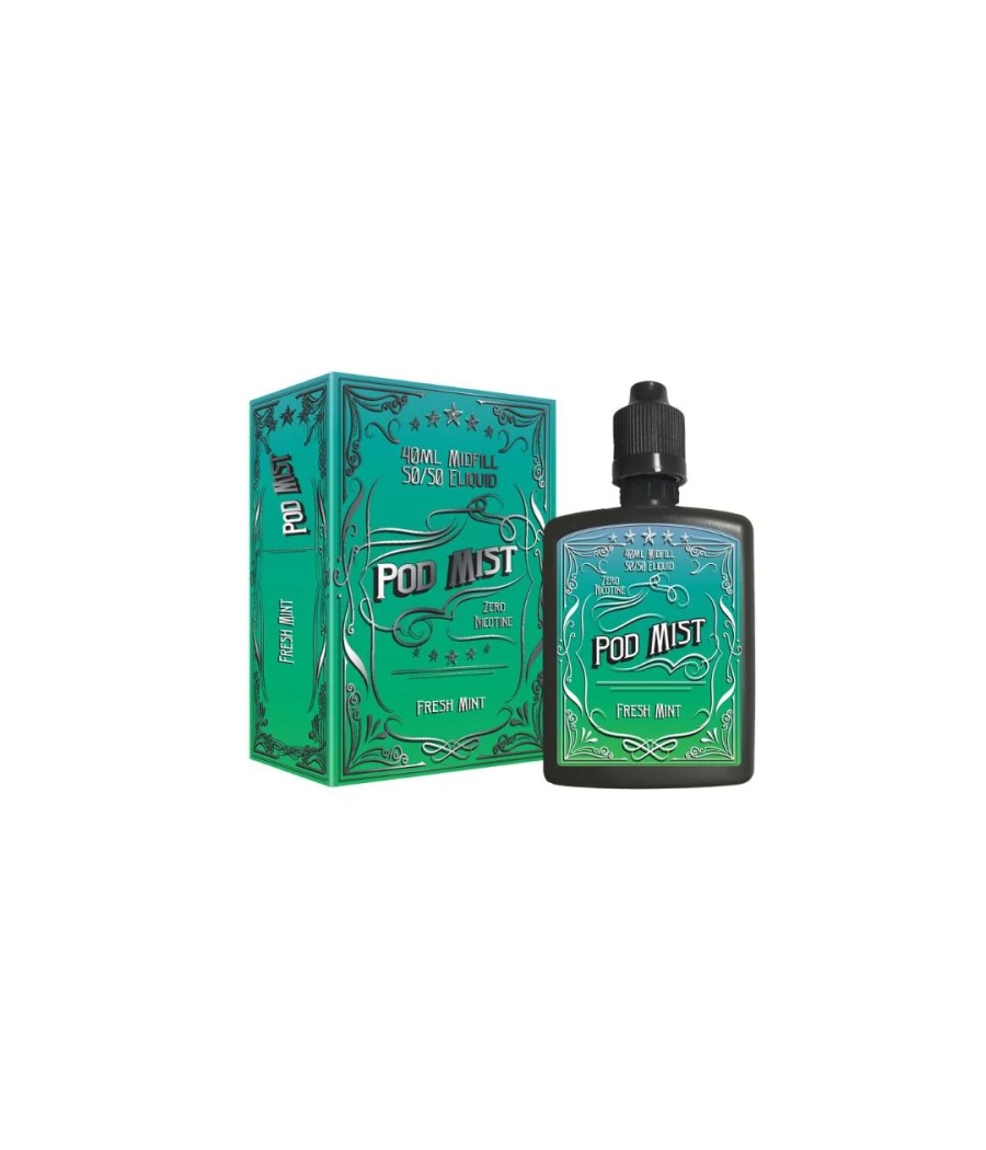 0mg Pod Mist Midfill 40ml Shortfill (50VG/50PG)