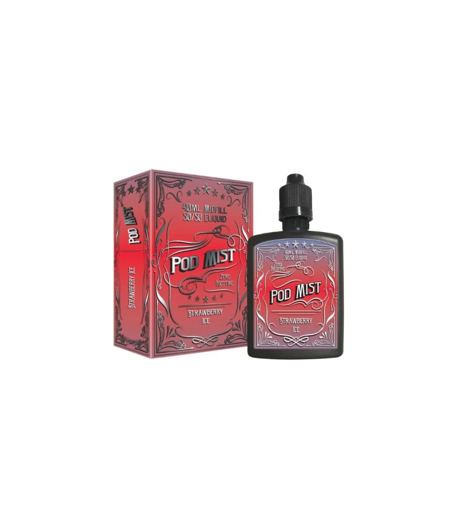 0mg Pod Mist Midfill 40ml Shortfill (50VG/50PG)